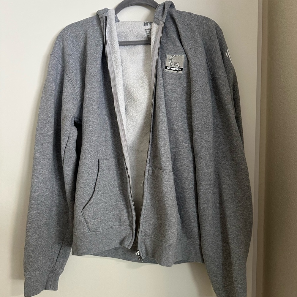 Hyperfly Men's Zip-Up Gray Jacket